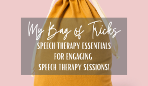 My Bag of Tricks Speech Therapy Essentials for engaging speech therapy sessions