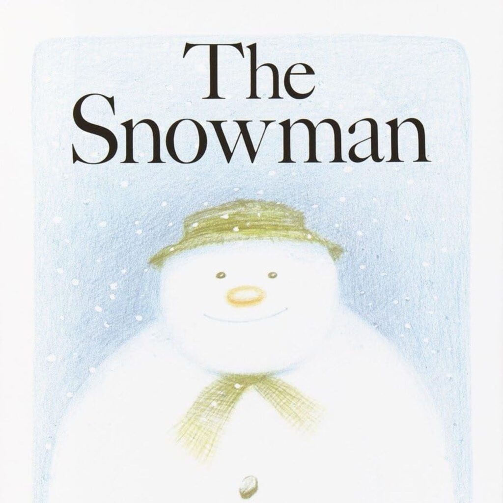 Image shows a snowman on the cover of the book.