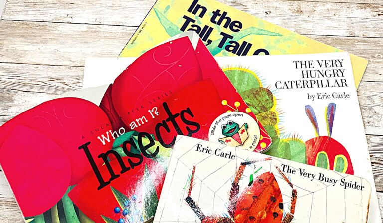 Image shows four bug themed book covers