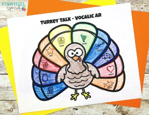 Printable Turkey Activity from Pinwheel Speech