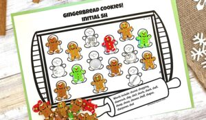 Printable gingerbread cookies articulation worksheet