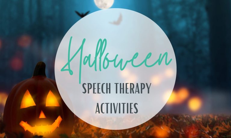 Halloween Speech Therapy Activities Cover Photo