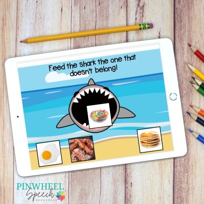 Feed the Shark What Doesn't Belong Boom Card Activity